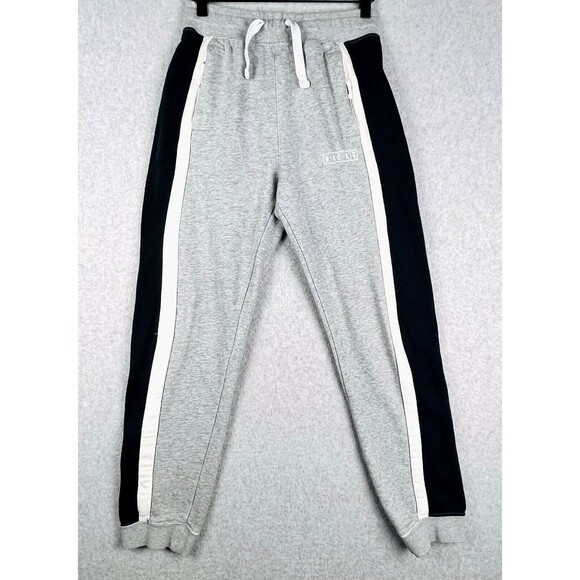 Nike Joggers Womens XL Gray Black Training Zip Ankle Stretch Dri Fit Pants Run - Picture 1 of 13
